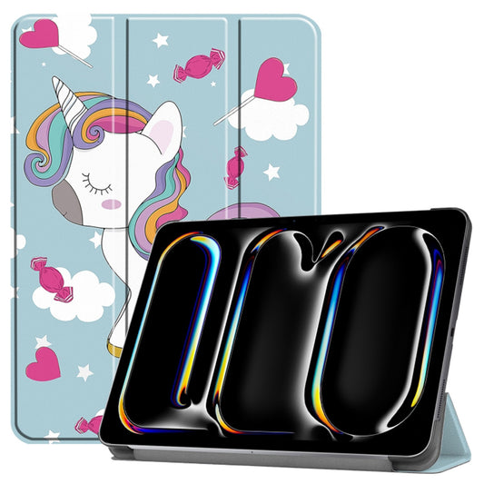 Hülle für Apple iPad Pro 11 (2024), Techsuit, FoldPro Unicorn, Mehrfarbig