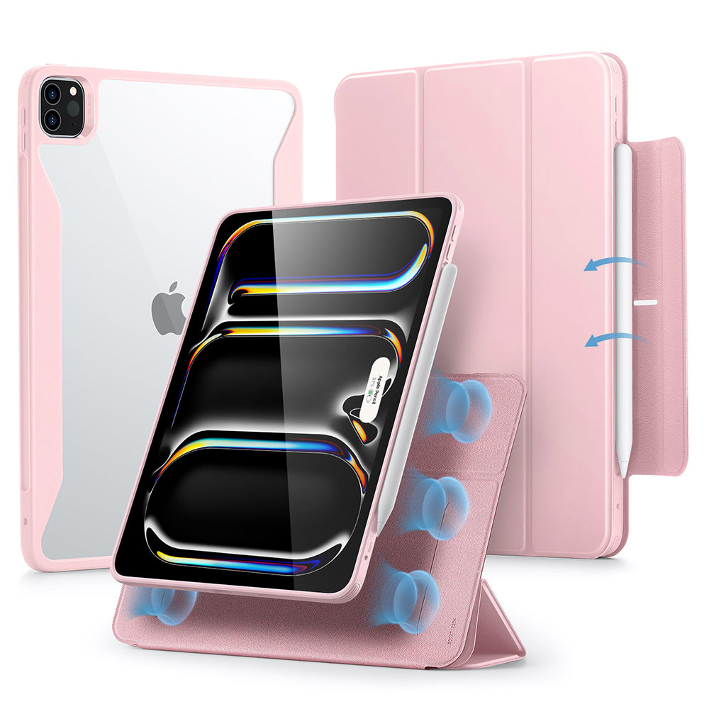 Custodia per Apple iPad Pro 13 (2024), ESR, Rebound Hybrid, Rosa