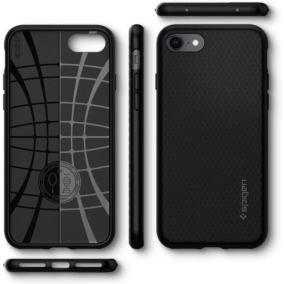 Custodia per Apple iPhone SE (2022) / SE (2020) / 8 / 7, Spigen, Liquid Air, Nera 042CS20511