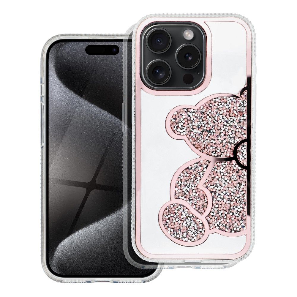 Coque pour Apple iPhone 17e / 16e, OEM, Teddy Bear, Rose