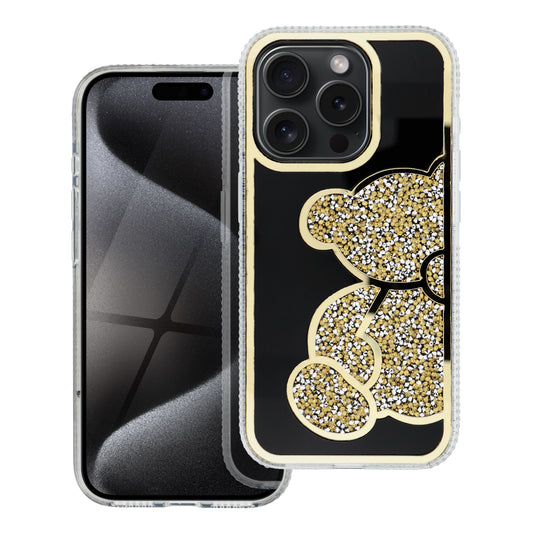 Coque pour Apple iPhone 17e / 16e, OEM, Teddy Bear, Dorée