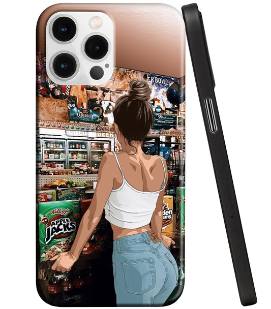Custodia per Apple iPhone 14 Pro, Perfect Case, Favourites Series Girl, Multicolore
