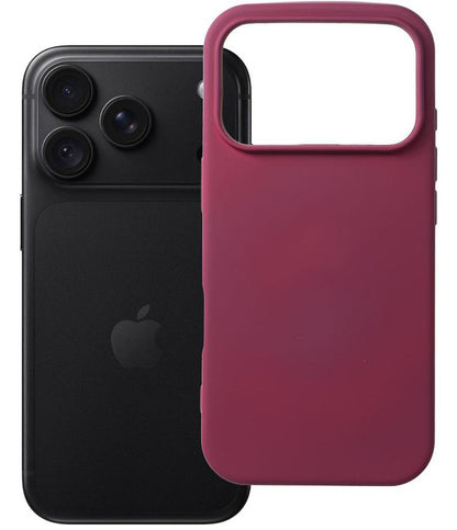 Custodia per Apple iPhone 18 Pro / iPhone 17 Pro, OEM, in silicone, color bordeaux