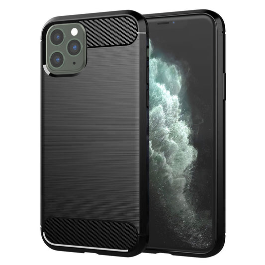 Hülle für Apple iPhone 11 Pro Max, Techsuit, Carbon, Schwarz