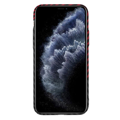 Coque pour Apple iPhone 11 Pro, Techsuit, Carbonite FiberShell, Noir Rouge