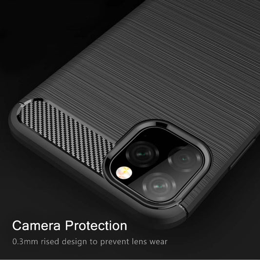Coque pour Apple iPhone 11, Techsuit, Carbone, Noire