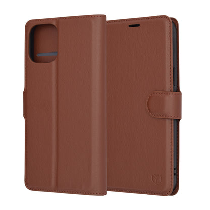 Coque pour Apple iPhone 12 Pro Max, Techsuit, Leather Folio, Marron