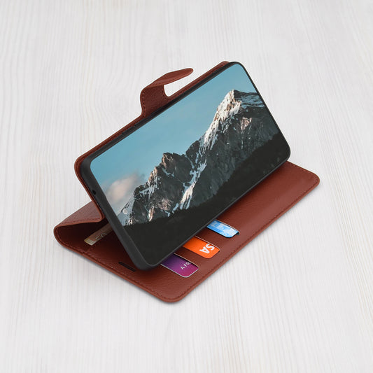 Custodia per Apple iPhone 12 Pro, Techsuit, Leather Folio, Marrone