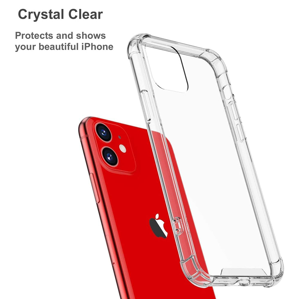 Custodia per Apple iPhone 12, Techsuit, Shockproof Clear, Trasparente