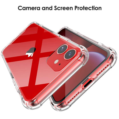 Custodia per Apple iPhone 12, Techsuit, Shockproof Clear, Trasparente
