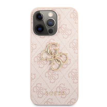 Étui pour Apple iPhone 13 Pro, Guess, Logo Métal 4G, Rose