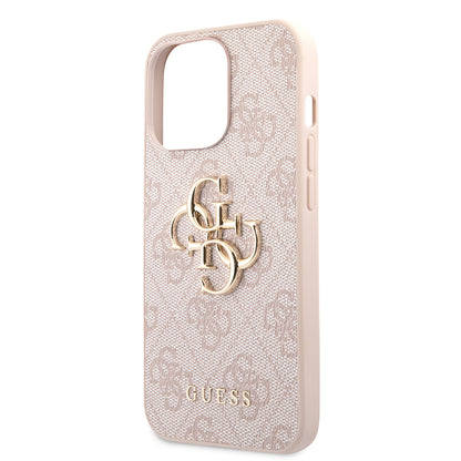 Étui pour Apple iPhone 13 Pro, Guess, Logo Métal 4G, Rose