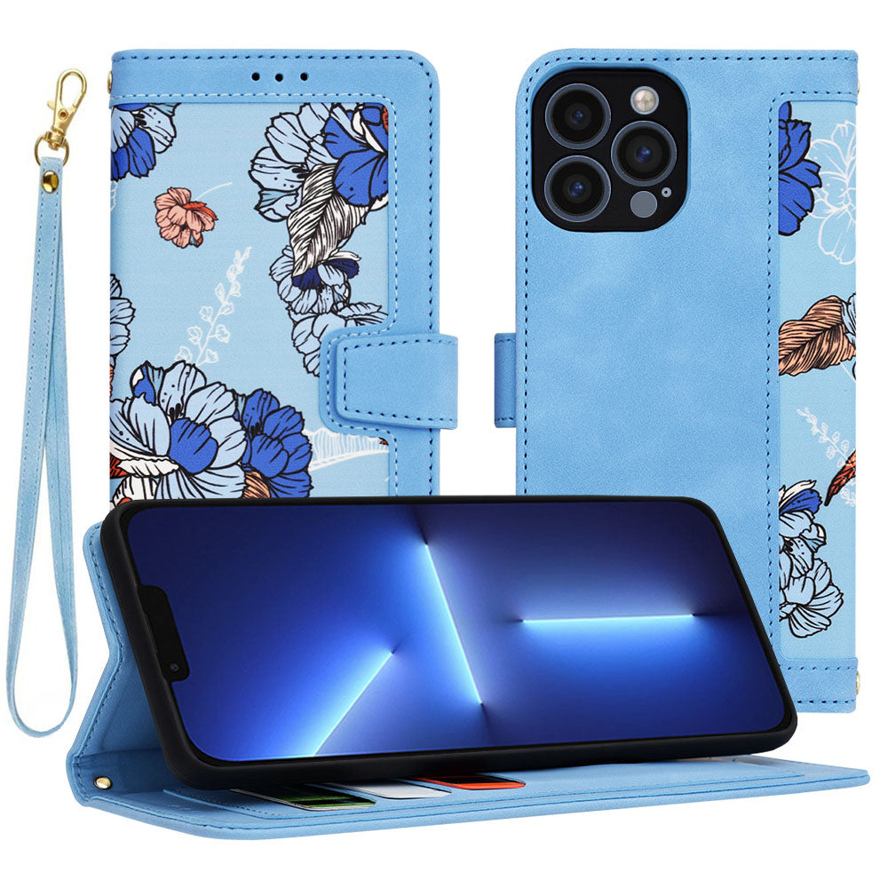 Hülle für Apple iPhone 13 Pro Max, Techsuit, FlipCraft, Blau
