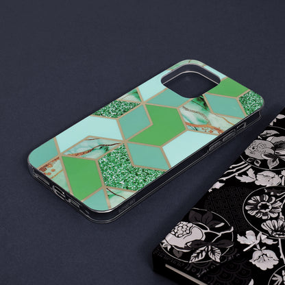 Hülle für Apple iPhone 13 Pro Max, Techsuit, Marble, Grün