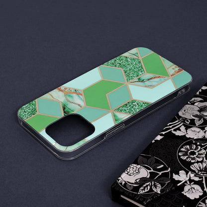 Hülle für Apple iPhone 13 Pro Max, Techsuit, Marble, Grün