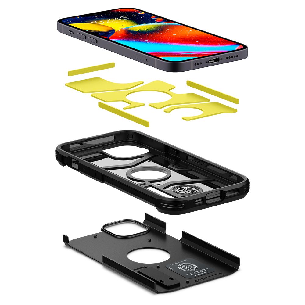 Custodia per Apple iPhone 13, Spigen, Tough Armor, Nera ACS03539