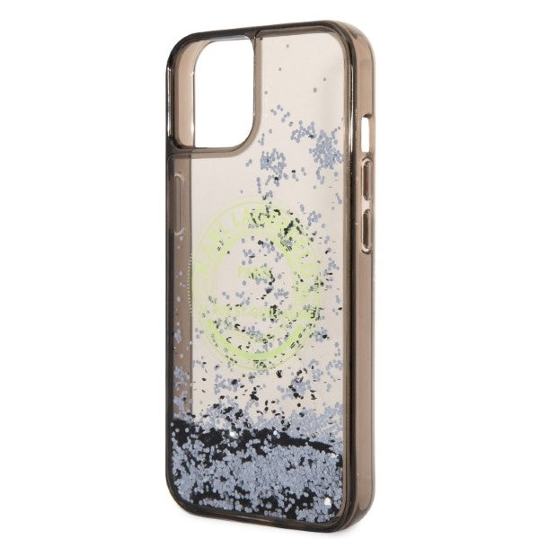 Custodia per Apple iPhone 14, Karl Lagerfeld, Liquid Glitter RSG, Nera