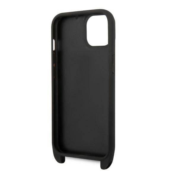 Étui pour Apple iPhone 14, Karl Lagerfeld, Monogram Ikonik Karl, Noir