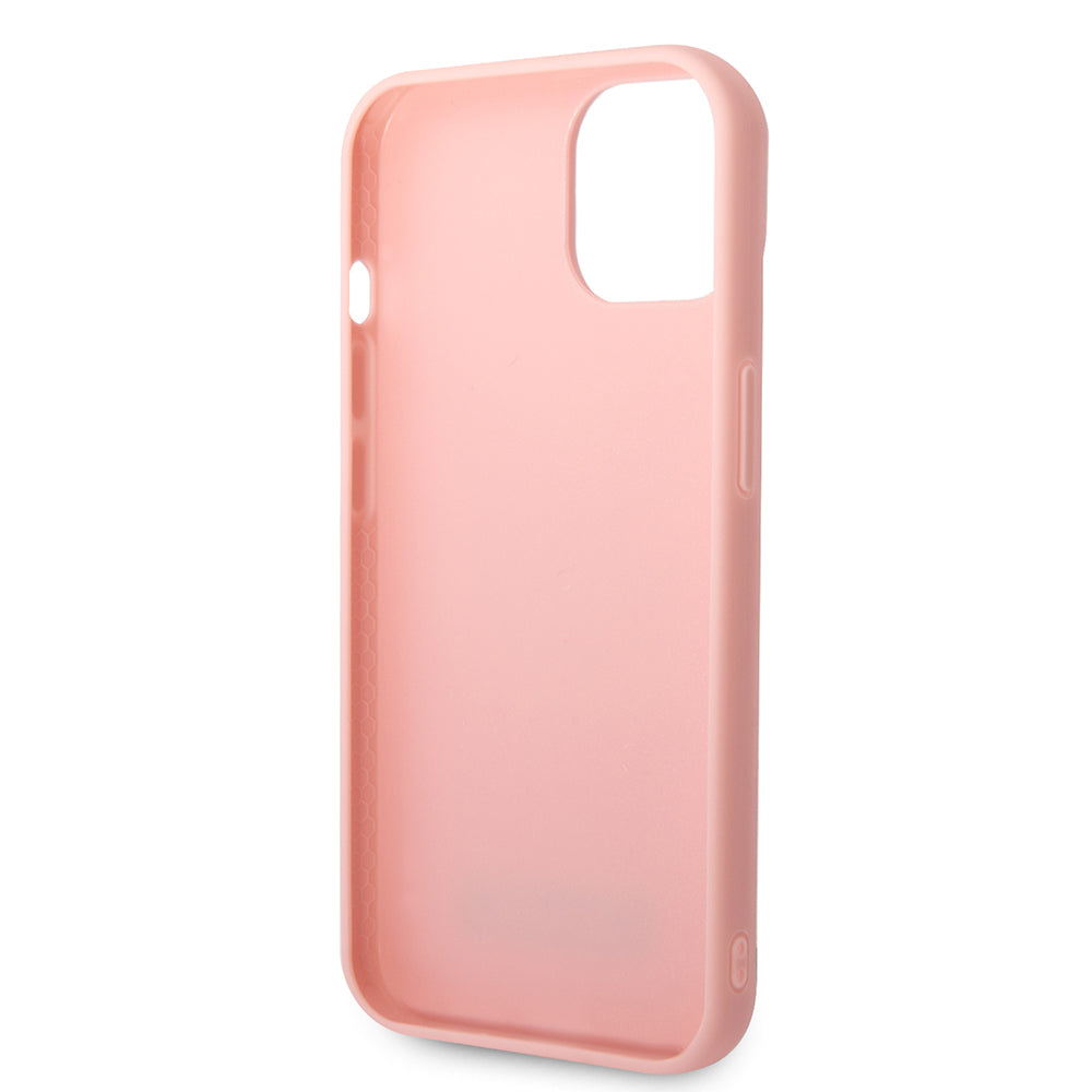 Custodia per Apple iPhone 14 Plus, Karl Lagerfeld, Monogramma 3D, Rosa