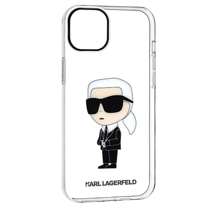Custodia per Apple iPhone 14 Plus, Karl Lagerfeld, Ikonik Karl, Trasparente