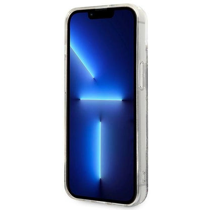 Custodia per Apple iPhone 14 Plus, Karl Lagerfeld, Liquid Glitter Monogram, Nera