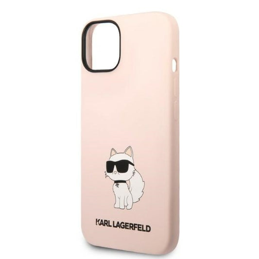 Hülle für Apple iPhone 14 Plus, Karl Lagerfeld, Silicone Choupette, Rosa