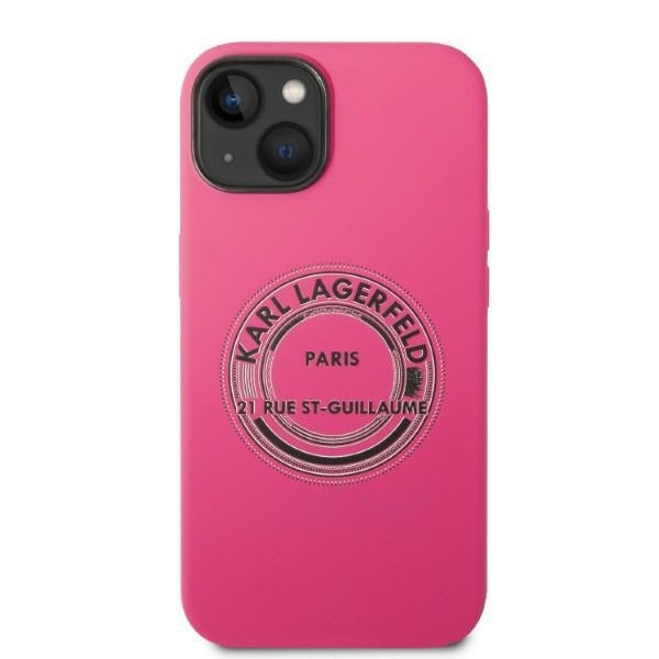 Custodia per Apple iPhone 14 Plus, Karl Lagerfeld, Silicone RSG, Rosa