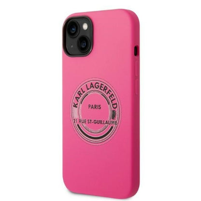 Custodia per Apple iPhone 14 Plus, Karl Lagerfeld, Silicone RSG, Rosa
