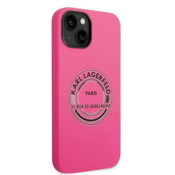 Custodia per Apple iPhone 14 Plus, Karl Lagerfeld, Silicone RSG, Rosa