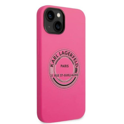 Custodia per Apple iPhone 14 Plus, Karl Lagerfeld, Silicone RSG, Rosa