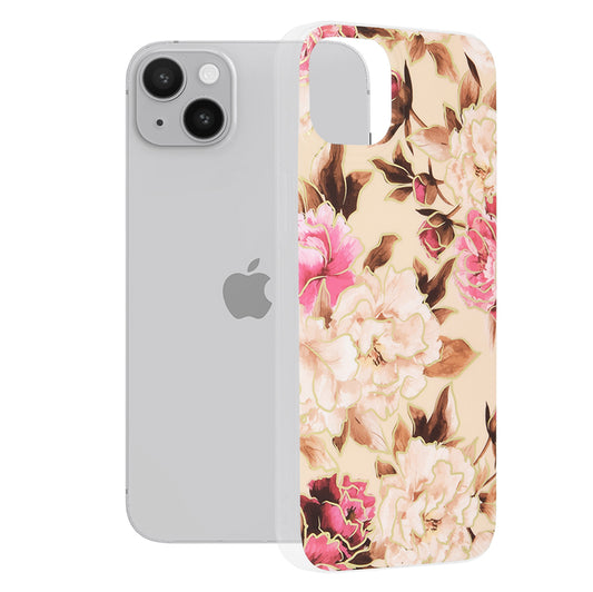 Hülle für Apple iPhone 14 Plus, Techsuit, Marble, Beige