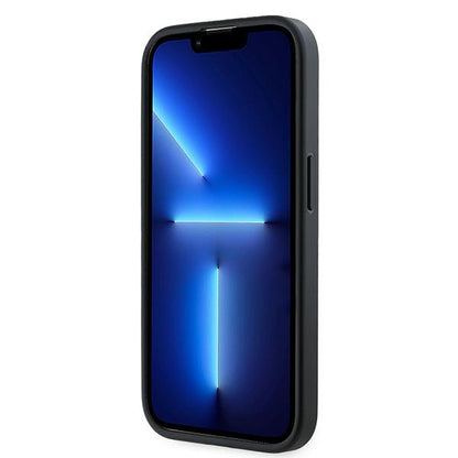 Hülle für Apple iPhone 14 Pro, Karl Lagerfeld, Diagonal Quilted Script, Schwarz