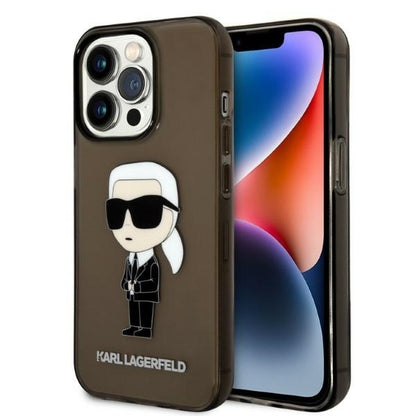 Hülle für Apple iPhone 14 Pro Max, Karl Lagerfeld, IML Ikonik NFT, Schwarz
