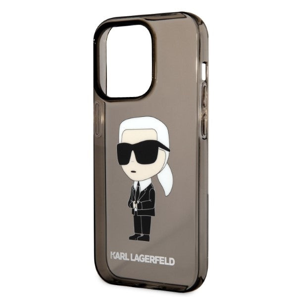 Hülle für Apple iPhone 14 Pro Max, Karl Lagerfeld, IML Ikonik NFT, Schwarz