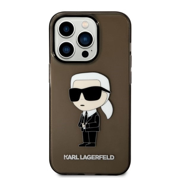 Hülle für Apple iPhone 14 Pro Max, Karl Lagerfeld, IML Ikonik NFT, Schwarz