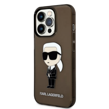 Hülle für Apple iPhone 14 Pro Max, Karl Lagerfeld, IML Ikonik NFT, Schwarz