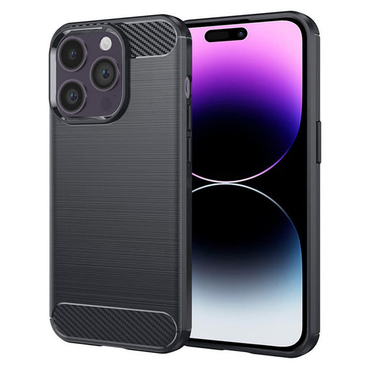 Hülle für Apple iPhone 14 Pro Max, Techsuit, Carbon, Schwarz