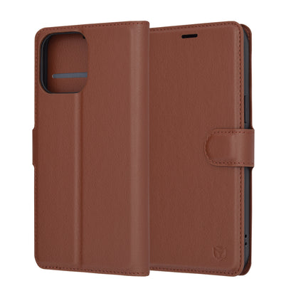 Coque pour Apple iPhone 14 Pro Max, Techsuit, Leather Folio, Marron