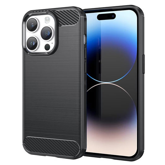 Hülle für Apple iPhone 14 Pro, Techsuit, Carbon, Schwarz