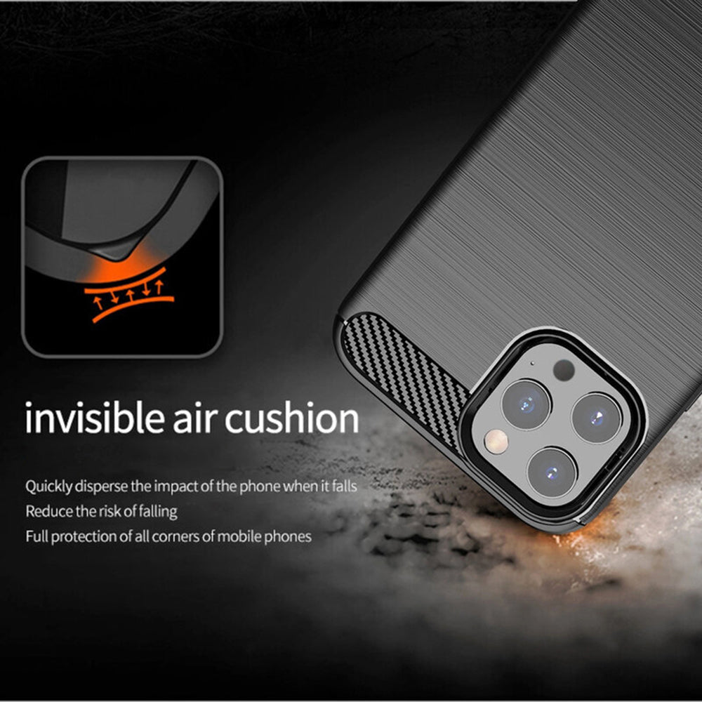 Custodia per Apple iPhone 14 Pro, Techsuit, Carbonio, Nera