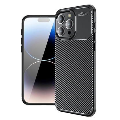 Custodia per Apple iPhone 14 Pro, Techsuit, CarbonFiber, Nera