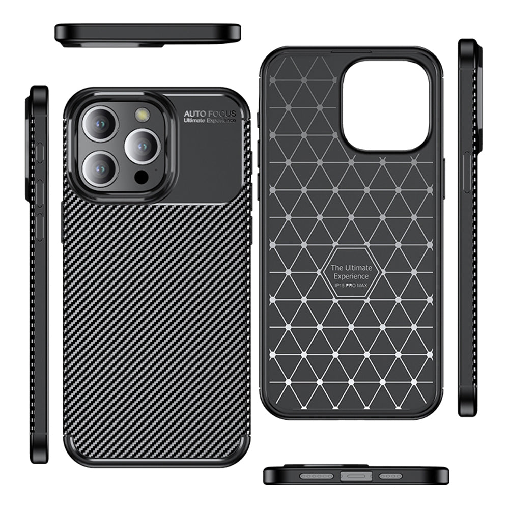 Custodia per Apple iPhone 14 Pro, Techsuit, CarbonFiber, Nera