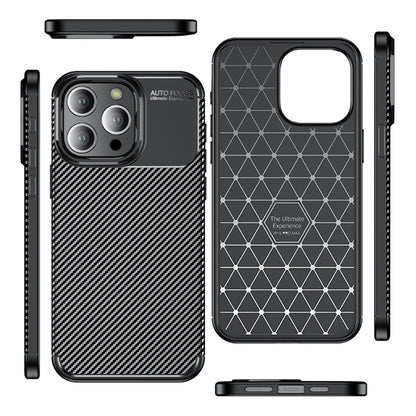 Custodia per Apple iPhone 14 Pro, Techsuit, CarbonFiber, Nera