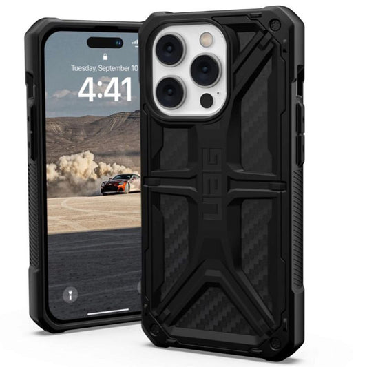 Hülle für Apple iPhone 14 Pro, Urban Armor Gear, Monarch Carbon, Schwarz