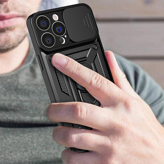 Coque pour Apple iPhone 14, Techsuit, CamShield, Noire