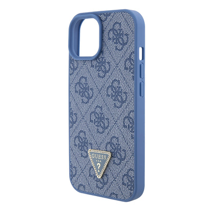 Étui pour Apple iPhone 15, Guess, Crossbody 4G Metal Logo, Bleu