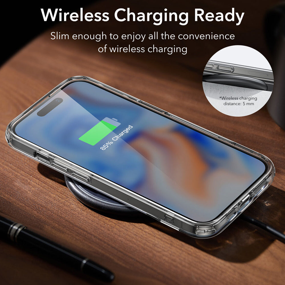 Hülle für Apple iPhone 15 Plus, ESR, Air Shield Boost Kickstand, Transparent