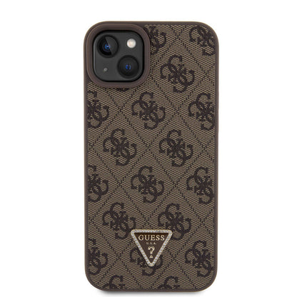 Custodia per Apple iPhone 15 Plus, Guess, Crossbody 4G Metal Logo, Marrone