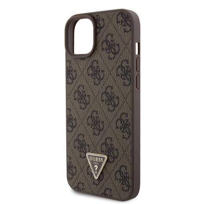 Custodia per Apple iPhone 15 Plus, Guess, Crossbody 4G Metal Logo, Marrone