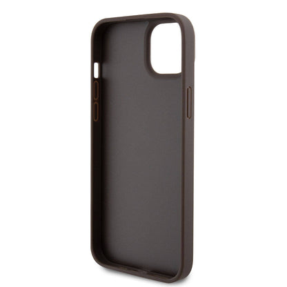 Custodia per Apple iPhone 15 Plus, Guess, Crossbody 4G Metal Logo, Marrone